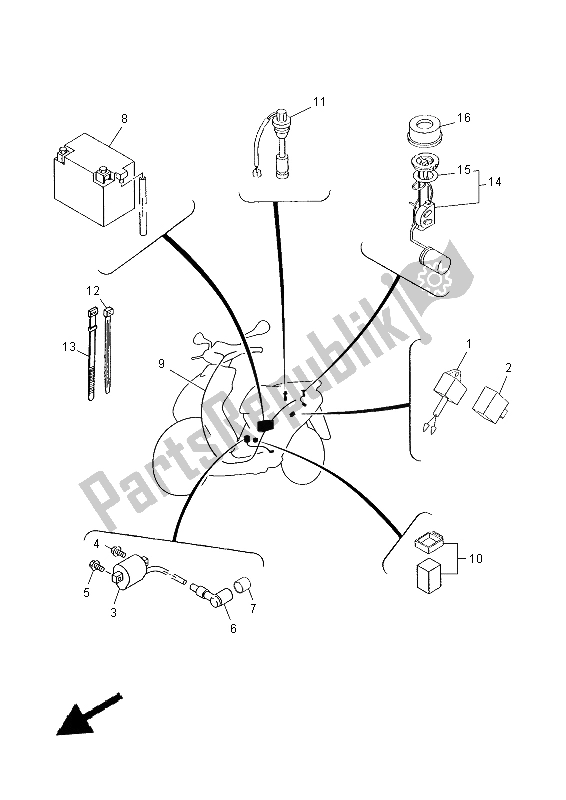 All parts for the Electrical 2 of the Yamaha CS 50 2015