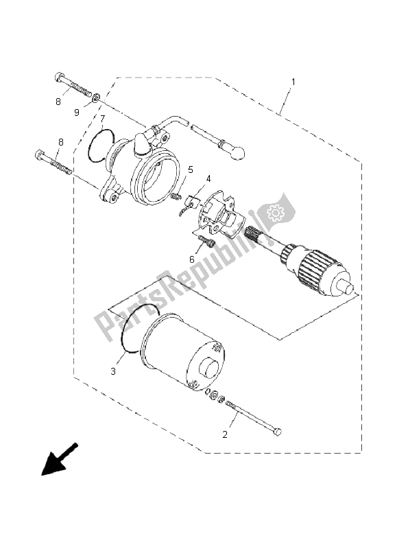 Todas las partes para Motor De Arranque de Yamaha YFM 80R 2008
