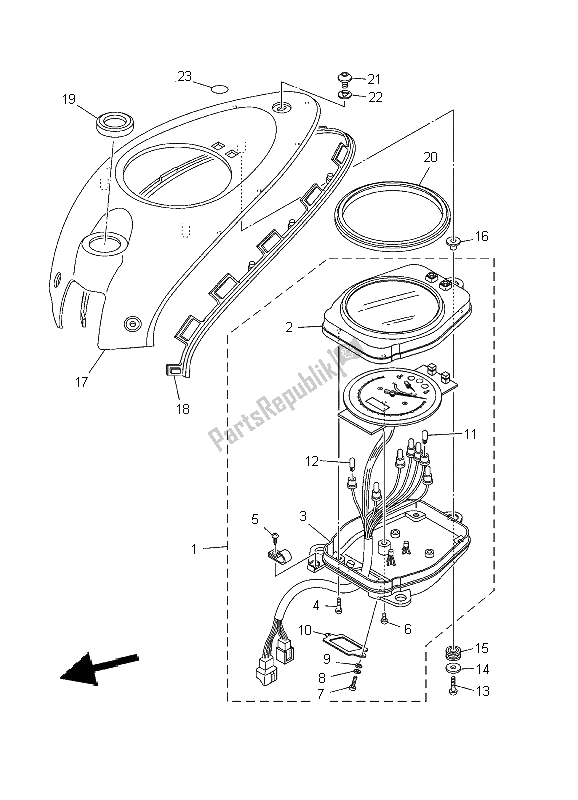 Toutes les pièces pour le Mètre du Yamaha XV 1600A Wildstar 2002