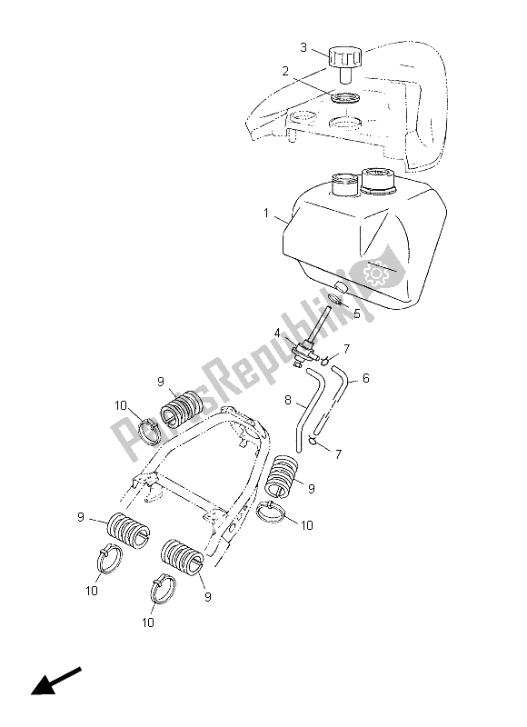 Wszystkie części do Zbiornik Paliwa Yamaha CS 50R JOG 2012