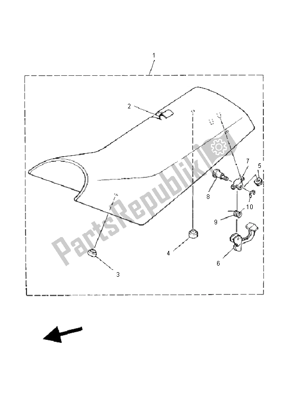 Wszystkie części do Siedzenie Yamaha YFM 350 Warrior 2000
