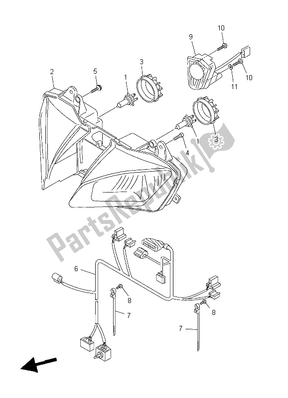 Todas las partes para Faro de Yamaha YZF R6 600 2006