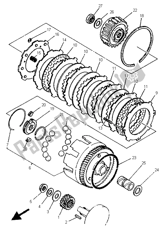 Tutte le parti per il Frizione del Yamaha PW 80 1996