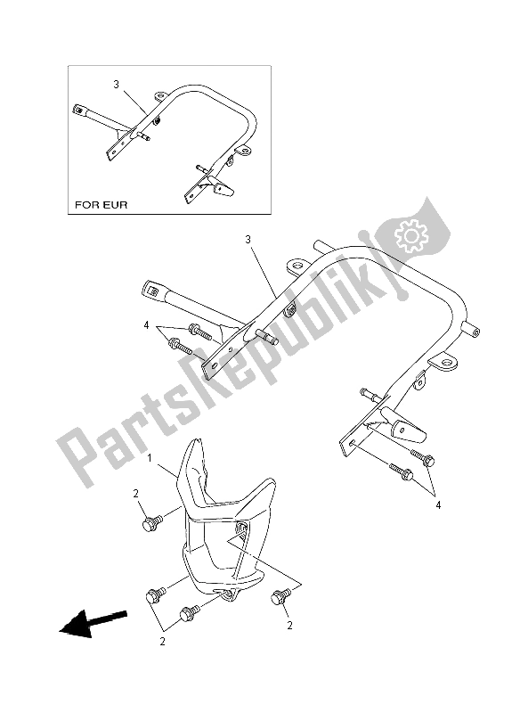 Toutes les pièces pour le Garde du Yamaha YFM 700R SE 2012