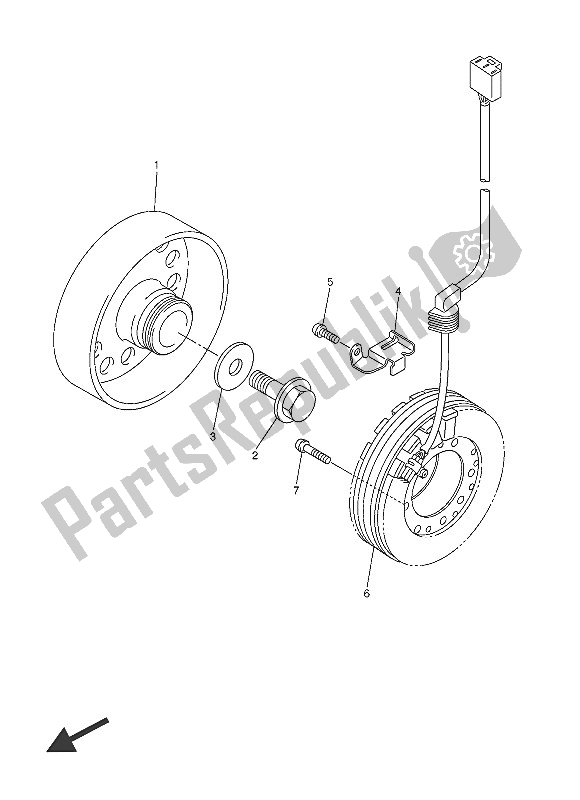 All parts for the Generator of the Yamaha YZF R6 600 2016