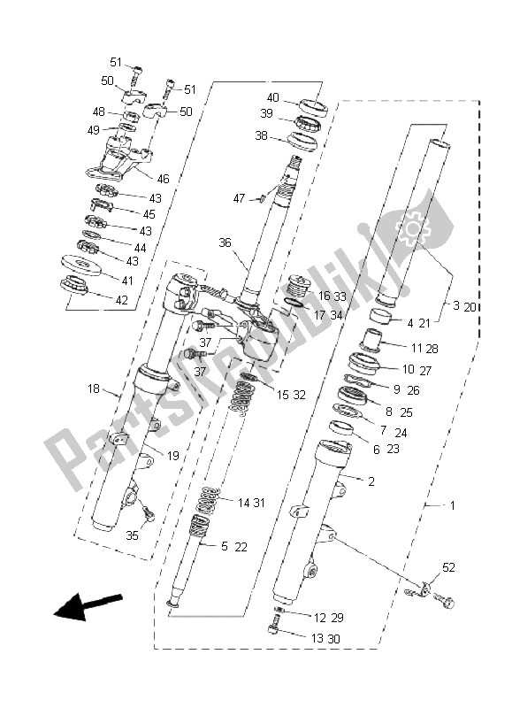 Toutes les pièces pour le Pilotage du Yamaha YP 400 Majesty 2011