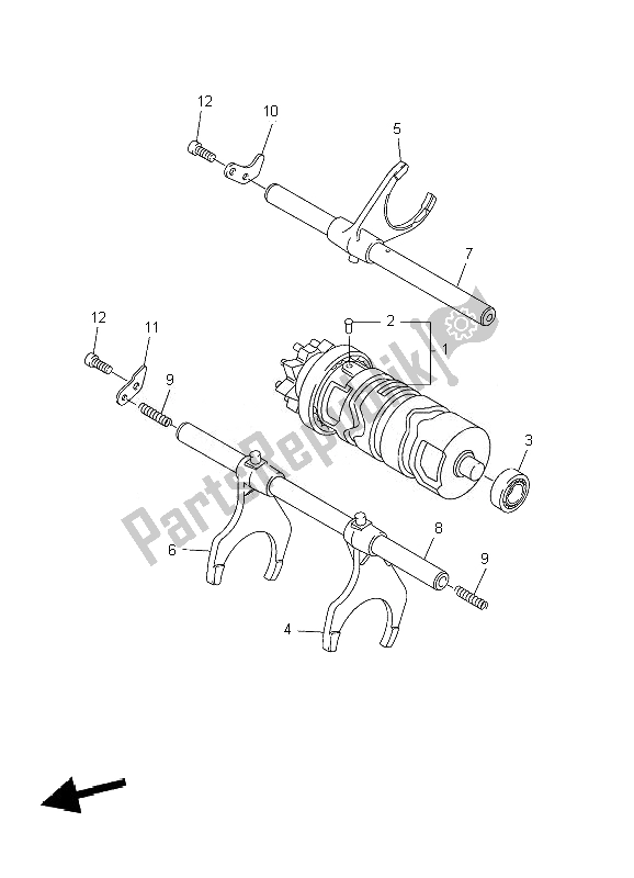 Todas as partes de Shift Cam E Garfo do Yamaha YZF R1 1000 2007