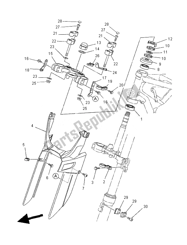 Wszystkie części do Sterowniczy Yamaha XT 660X 2007