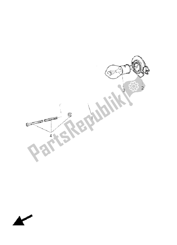 All parts for the Headlight of the Yamaha EW 50N Slider 2008
