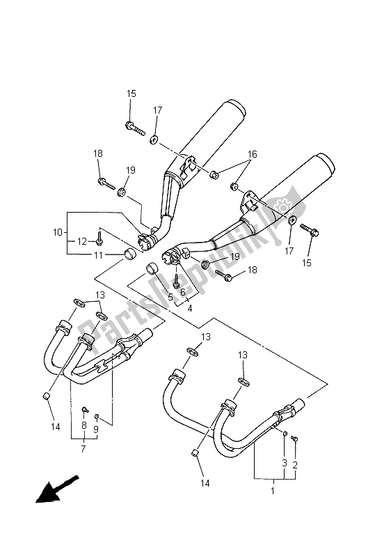 Wszystkie części do Wydechowy Yamaha XJ 600S Diversion 1997