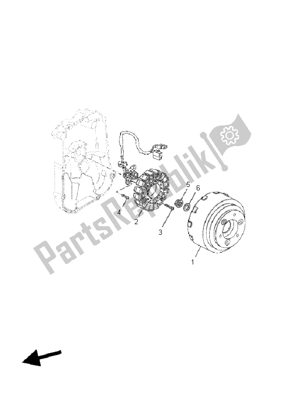 All parts for the Generator of the Yamaha YP 125R X MAX 2010