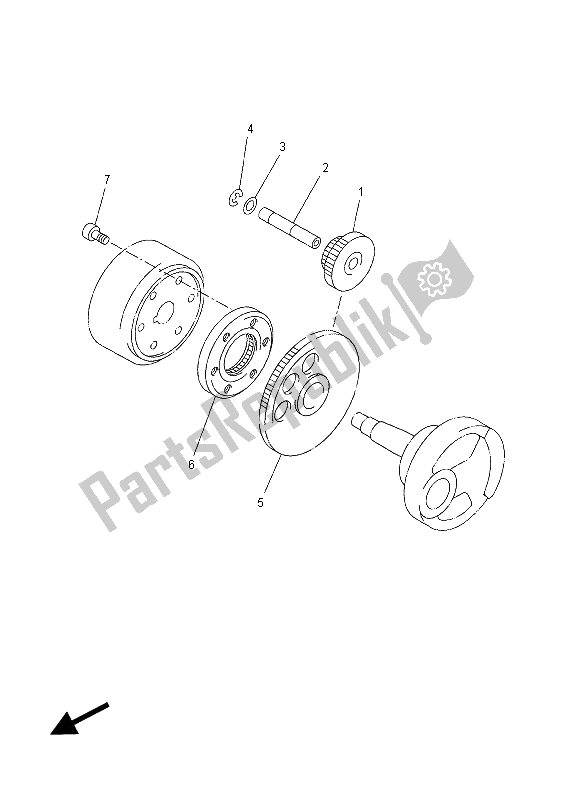 All parts for the Starter of the Yamaha YP 250 RA X MAX 2012