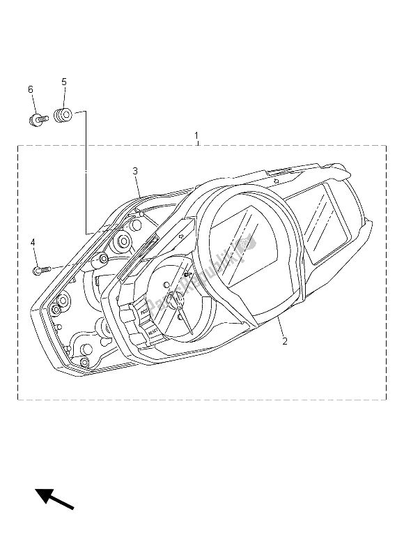 All parts for the Meter of the Yamaha FJR 1300 AE 2015