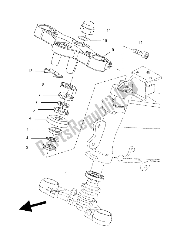 Toutes les pièces pour le Pilotage du Yamaha YZF R 125 2008