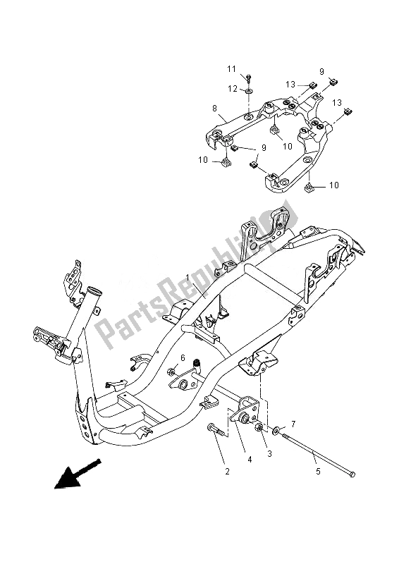 Toutes les pièces pour le Cadre du Yamaha NS 50 2013