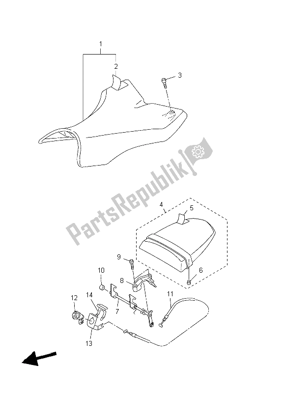 Tutte le parti per il Posto A Sedere del Yamaha YZF R1S 1000 2006