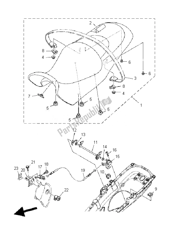 Todas las partes para Asiento de Yamaha MT 01 1670 2007