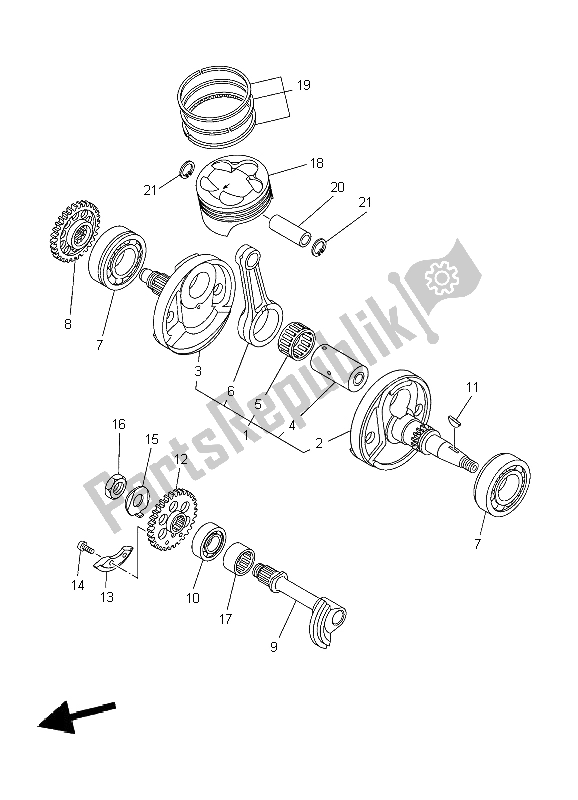 Todas las partes para Cigüeñal Y Pistón de Yamaha WR 250F 2004