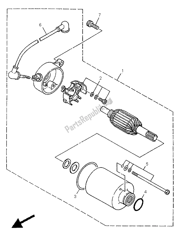 Todas las partes para Motor De Arranque de Yamaha XV 250 S Virago 1995