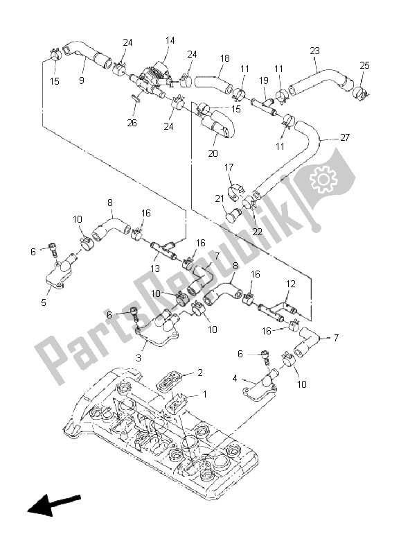 Wszystkie części do System Zasysania Powietrza Yamaha FJR 1300 AS 2009