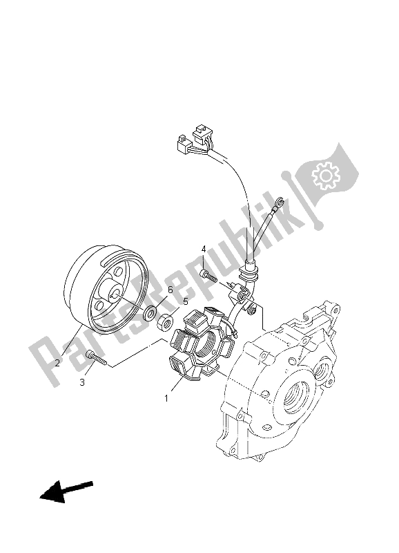 Todas las partes para Generador de Yamaha TT R 50E 2009