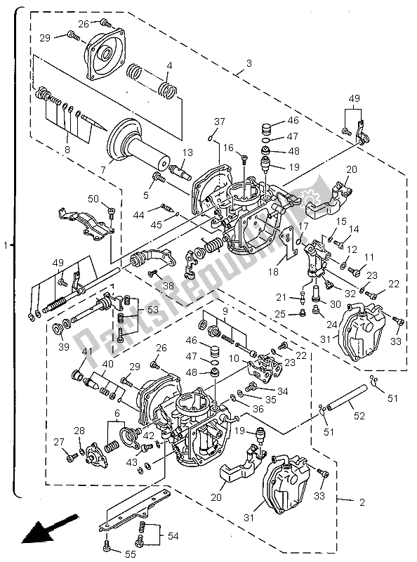 Todas las partes para Carburador de Yamaha XV 535 Virago 1999