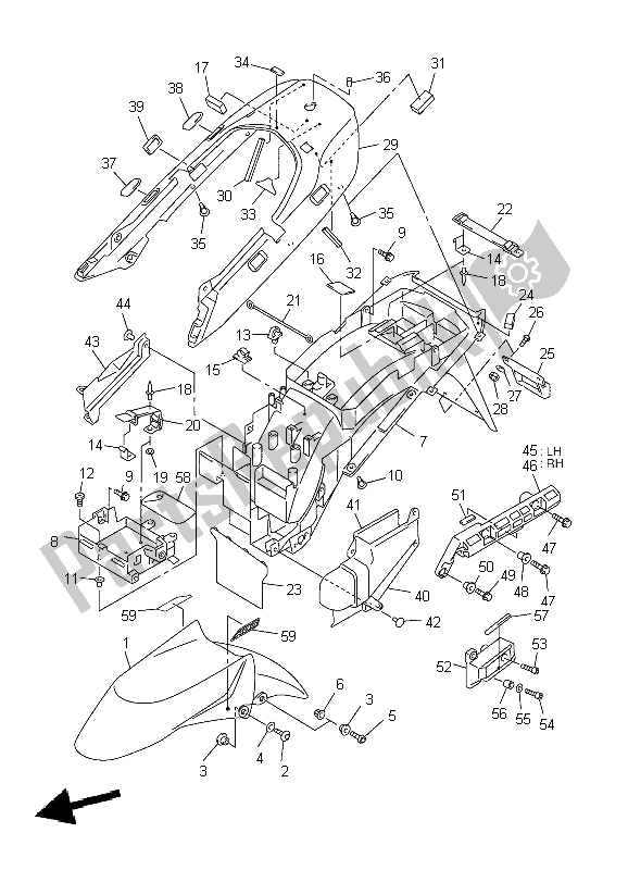 Todas las partes para Defensa de Yamaha FJR 1300A 2004