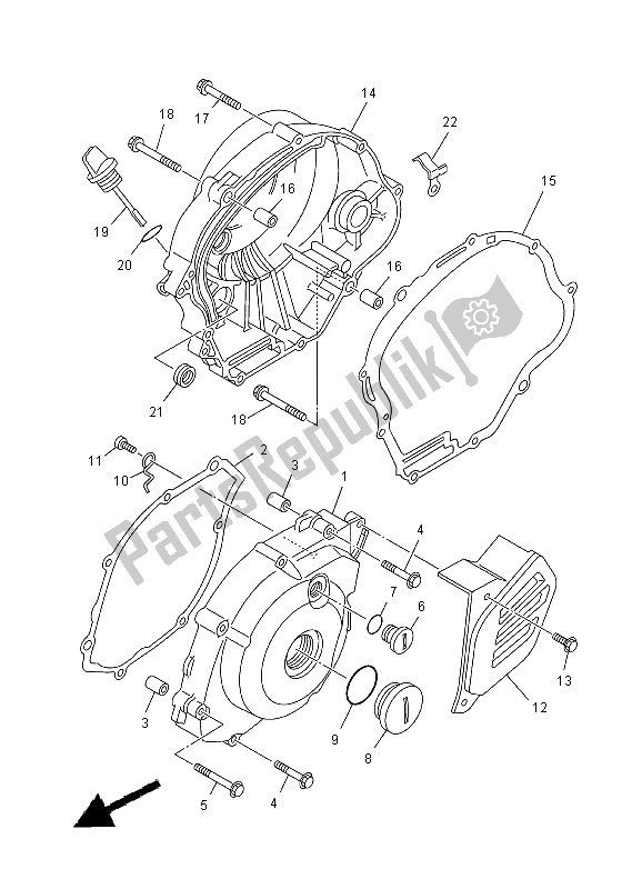 Todas las partes para Tapa Del Cárter 1 de Yamaha TT R 125 SW 2000