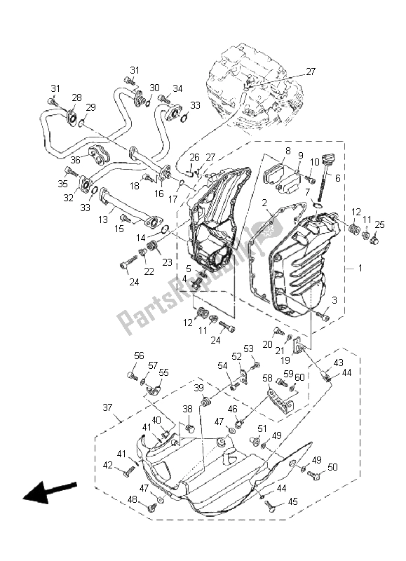 Todas las partes para Tanque De Aceite de Yamaha MT 01S 1670 2009