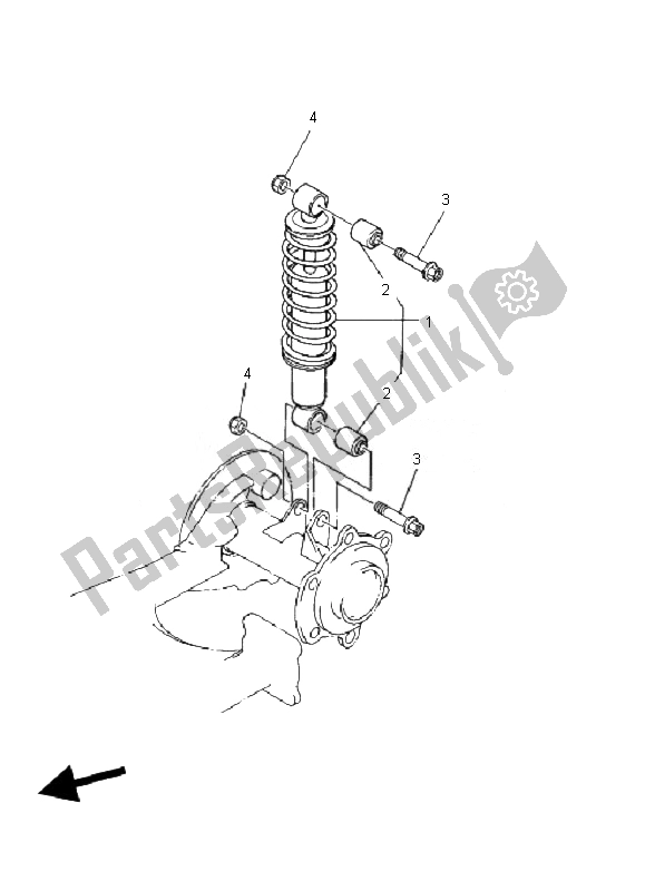 Tutte le parti per il Sospensione Posteriore del Yamaha YFM 80R 2007