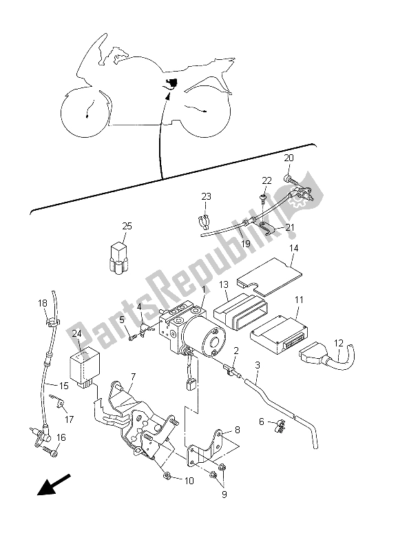 Todas las partes para Eléctrico 3 de Yamaha FJR 1300A 2003