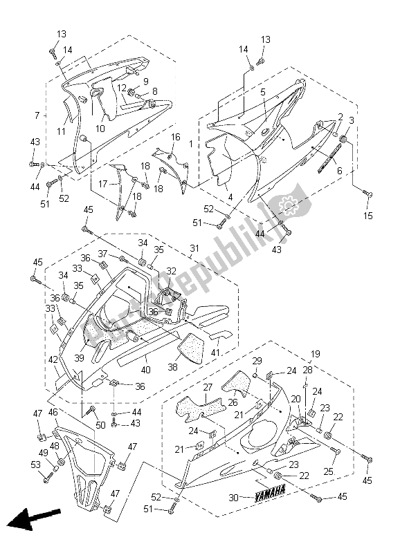 Wszystkie części do Os? Ona 2 Yamaha YZF R6 600 2004