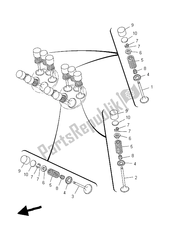 Tutte le parti per il Valvola del Yamaha TDM 900 2009