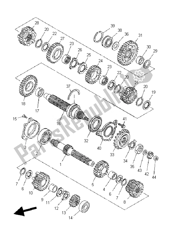 Todas las partes para Transmisión de Yamaha TDM 900 2007