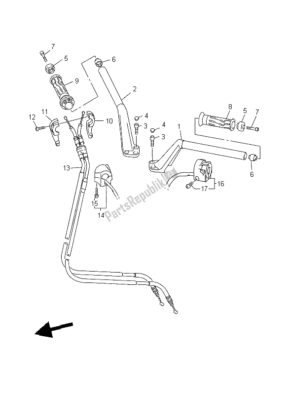 Tutte le parti per il Maniglia E Cavo Dello Sterzo del Yamaha FJR 1300 2002