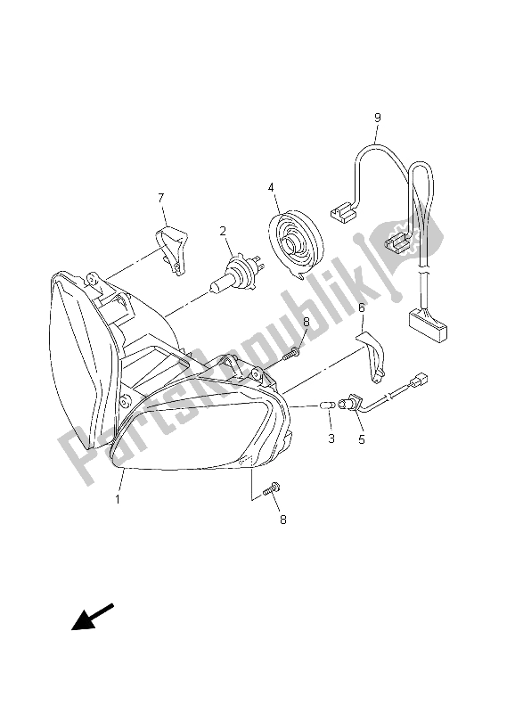 Tutte le parti per il Faro del Yamaha YZF R1 1000 2003