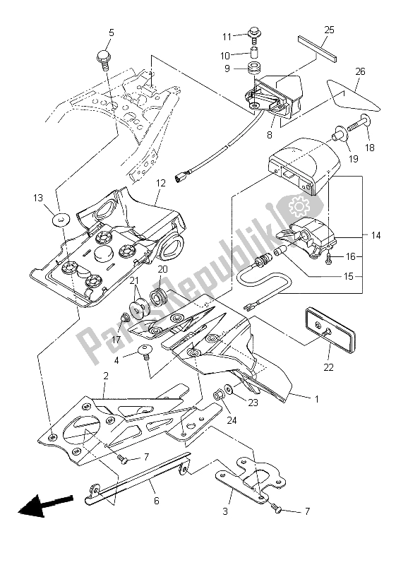 Todas las partes para Luz De La Cola de Yamaha WR 250R 2009