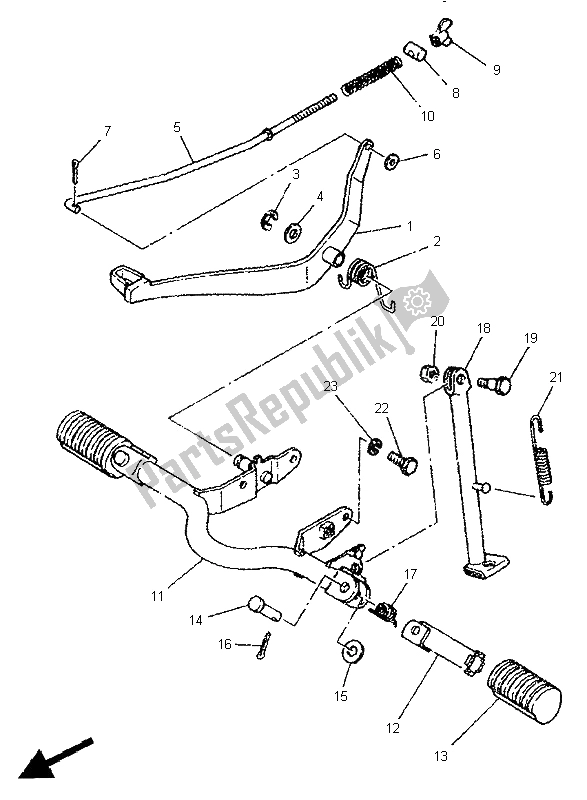 Toutes les pièces pour le Support Et Repose-pieds du Yamaha PW 80 1995