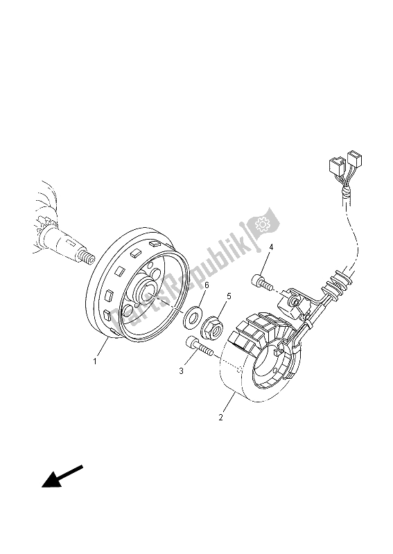 Tutte le parti per il Generatore del Yamaha MT 125A 2015