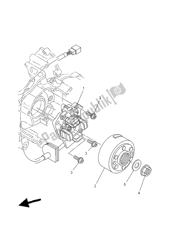 Tutte le parti per il Generatore del Yamaha YZ 125 2008