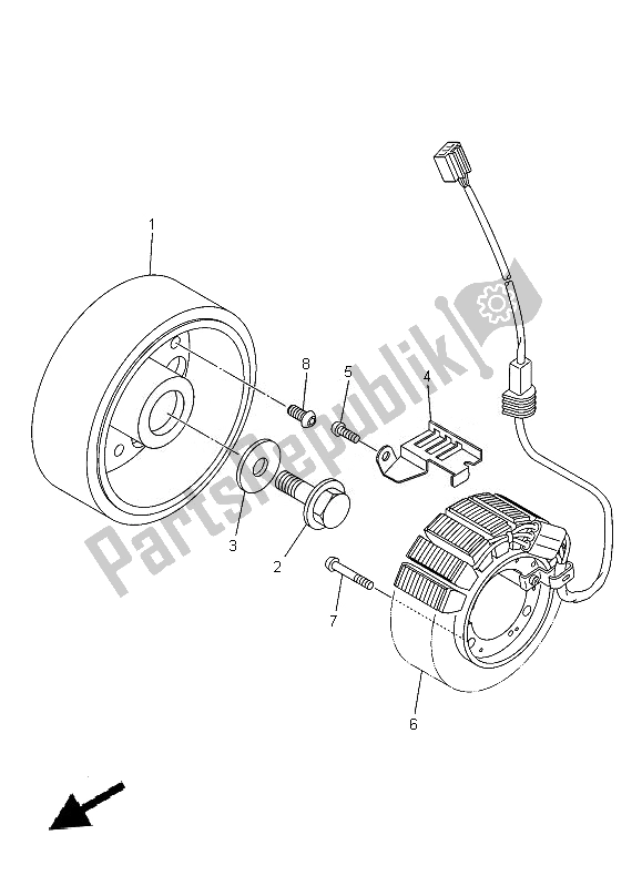 All parts for the Generator of the Yamaha XJ 6N 600 2014