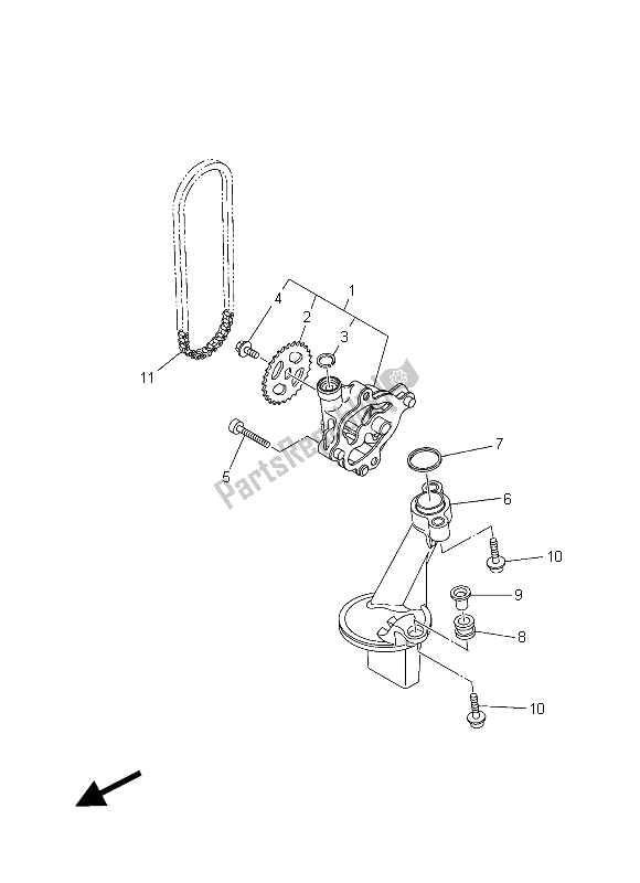 Todas as partes de Bomba De óleo do Yamaha MT 09A 900 2015