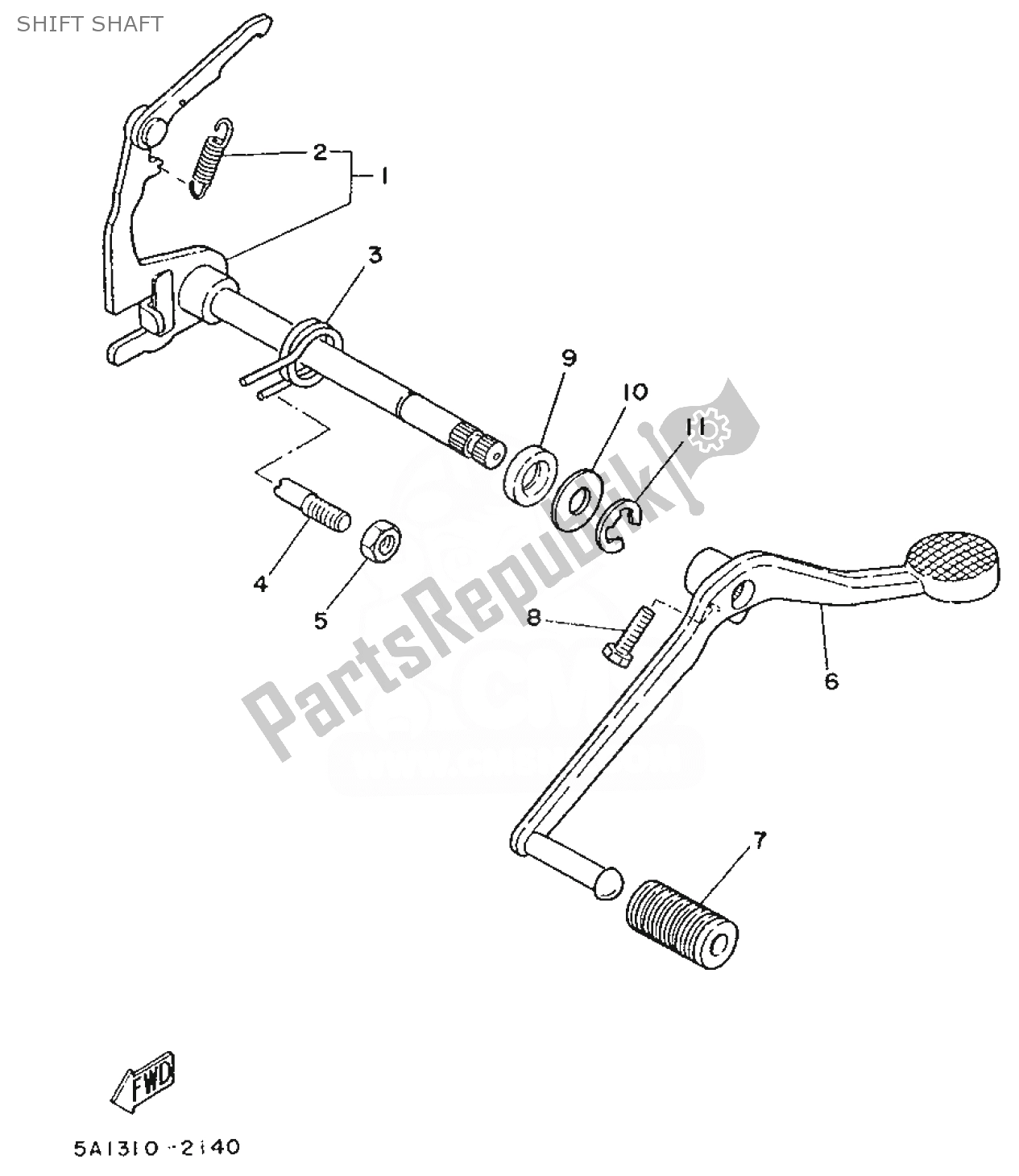 Toutes les pièces pour le Arbre De Changement du Yamaha FS1 1987