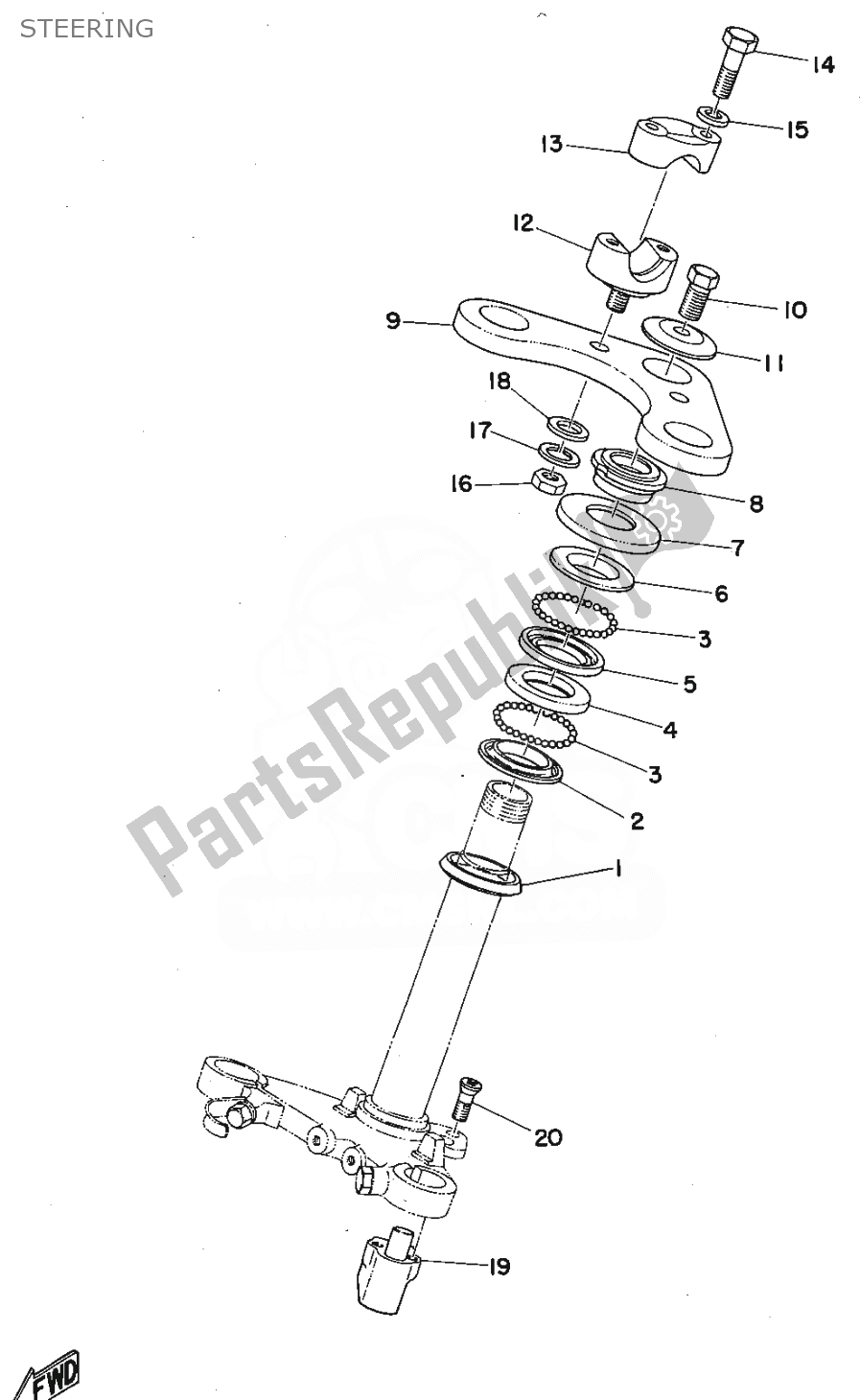 Todas las partes para Direccion de Yamaha FS1 1975