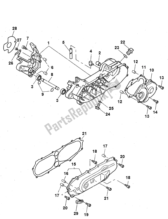 Toutes les pièces pour le Carter du Yamaha BW S 50 2000 - 2010