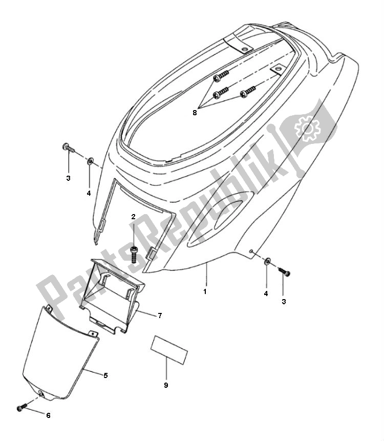 Tutte le parti per il Zijscherm del Yamaha BW S 50 2000 - 2010