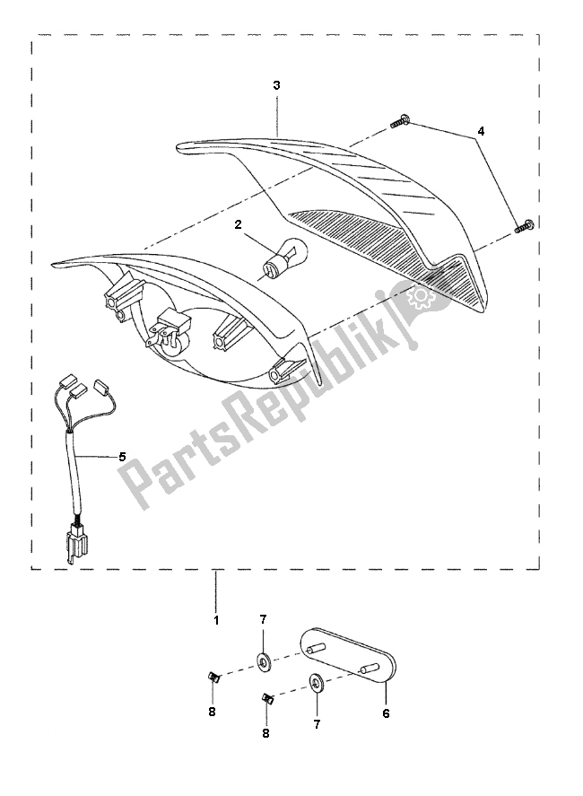 Alle onderdelen voor de Achterlicht van de Yamaha BW S 50 2000 - 2010