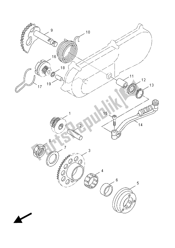 Wszystkie części do Rozrusznik Yamaha YN 50F 2015