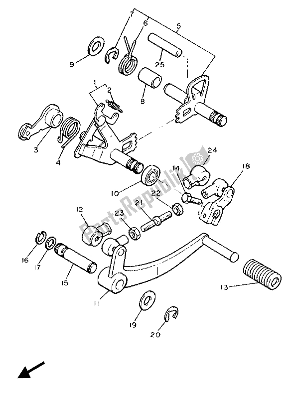 Tutte le parti per il Albero Del Cambio del Yamaha XJ 900F 1987