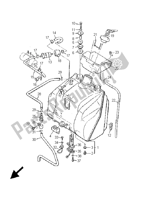 Wszystkie części do Zbiornik Paliwa Yamaha V MAX 12 1200 2001